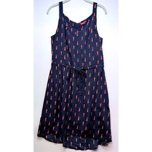 Merona Seahorse Print Sleeveless Dress Sz M Coastal‎ Nautical Mermaidcore Preppy